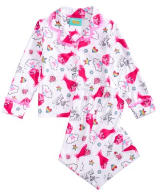 Trolls by DreamWorks Toddler & Little Girls 2-Pc. Printed Pajama Set ...