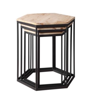 4D CONCEPTS - Layton Set of 3 Nesting Sextagon Tables