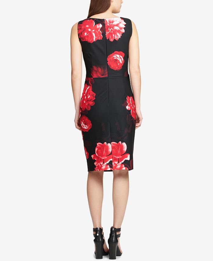 DKNY Floral-Print Sheath Dress, Created for Macy's - Macy's
