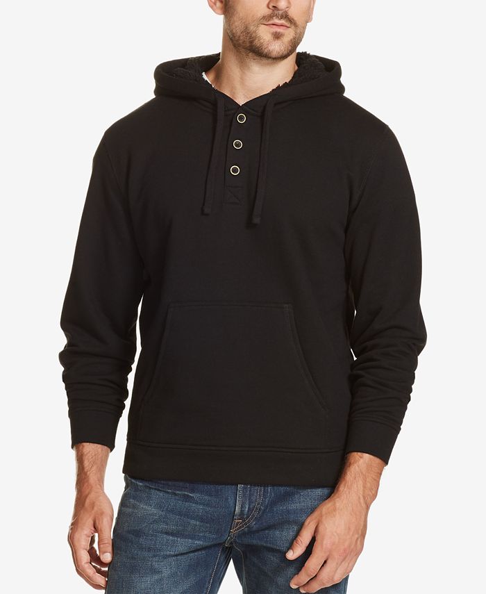 Weatherproof Mens 1/4 Button Hoodie Sweatshirt