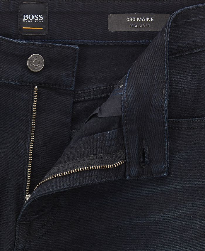 Hugo Boss BOSS Men's Regular/Classic-Fit Overdyed Stretch Denim Jeans ...
