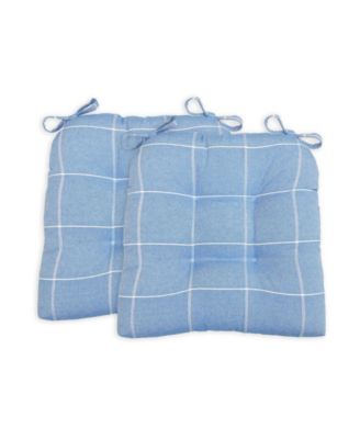 Arlee Home Fashions Highland Set of Two Chair Pad Seat Cushions