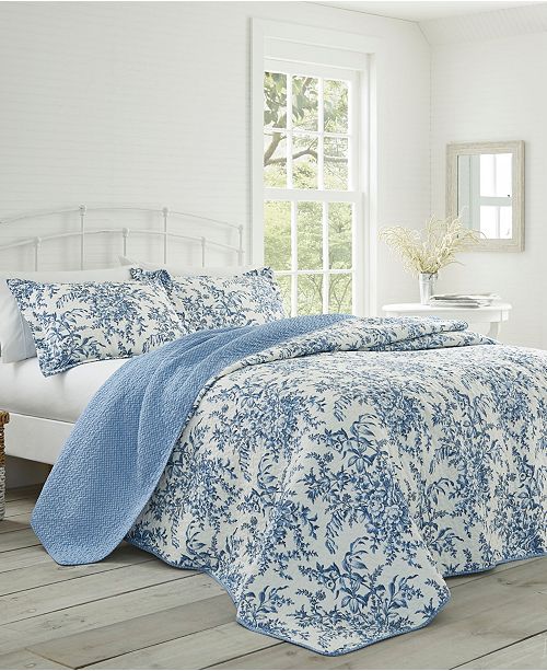 Laura Ashley King Bedford Quilt Set Reviews Quilts Bedspreads Bed Bath Macy S