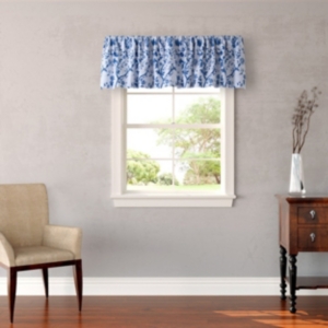 Shop Laura Ashley Charlotte Cotton Pole Top Valance, 86" X 15" In China Blue