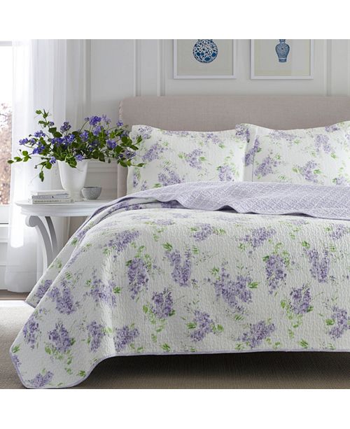 Laura Ashley King Keighley Pastel Purple Quilt Set Reviews