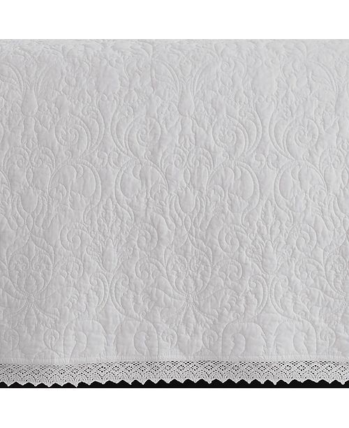 Laura Ashley King Heirloom Crochet White Quilt Set & Reviews Quilts