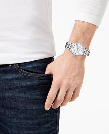 Mido - Men's Swiss Automatic Baroncelli Stainless Steel Bracelet Watch 38mm