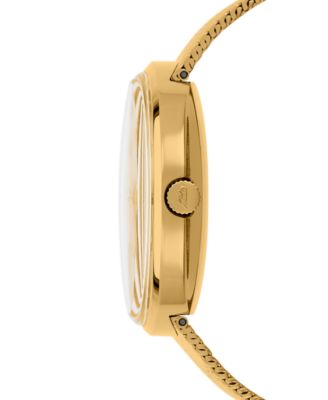 Men's Swiss Automatic Commander Gold-Tone PVD Stainless Steel Mesh Bracelet Watch 37mm