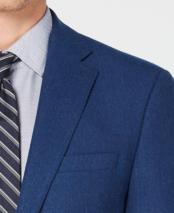 Calvin Klein Men's X Fit SlimFit Blue Mix Wool Sport Coat Macy's