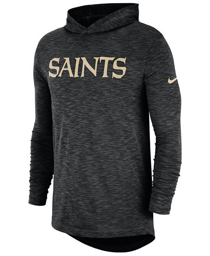 Nike Men's New Orleans Saints Dri-Fit Cotton Slub On-Field Hooded T ...