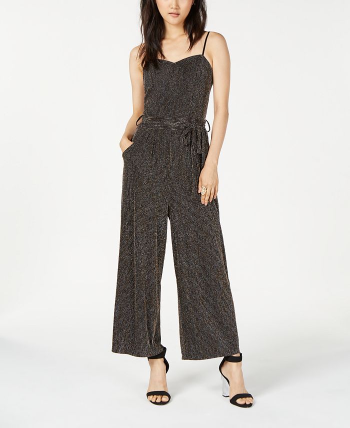 Emerald Sundae Juniors' Metallic Jumpsuit - Macy's