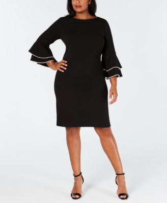 calvin klein pearl sleeve dress