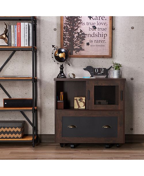 Furniture Of America Uri Industrial File Cabinet Reviews Home