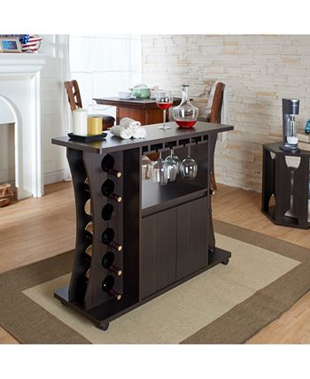 Furniture of America - Milan Modern Wine Rack With Casters