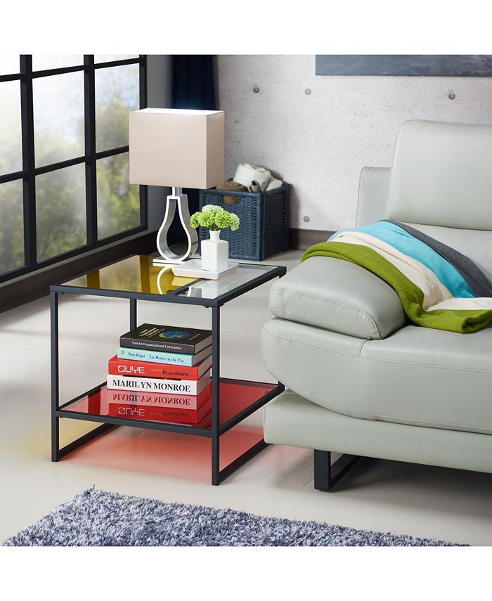 Furniture of America CLOSEOUT Tia Contemporary Glass End Table Macy's