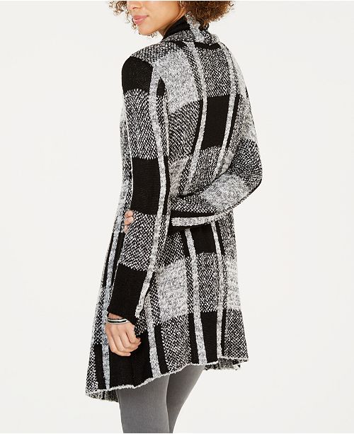 Style & Co Plaid Jacquard Cardigan Sweater, Created for Macy's