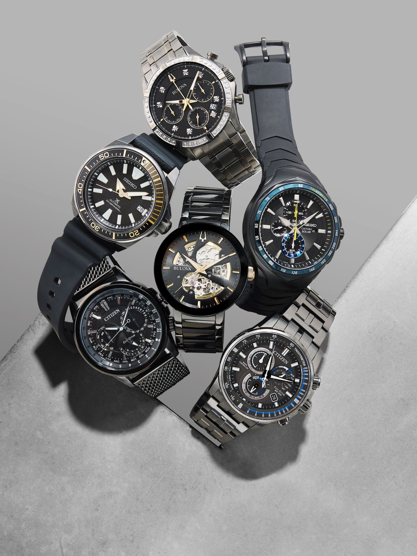 Мужские часы Bulova Futuro Black Stainless Steel Bracelet Watch 42mm — фото 4