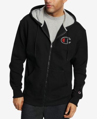 champion black zip up hoodie