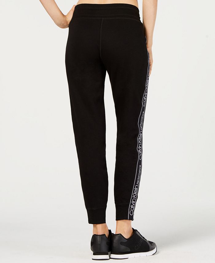 Calvin Klein Logo Terry Step-Hem Joggers & Reviews - Pants & Capris ...