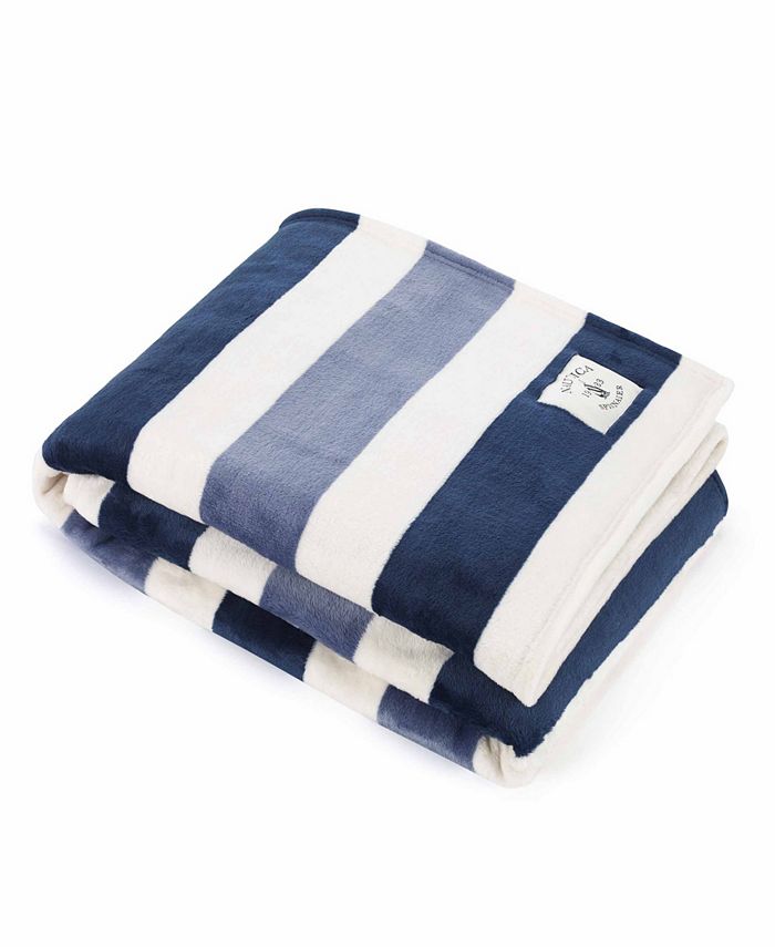 Nautica Awning Stripe Collection Throw Blanket Macy's