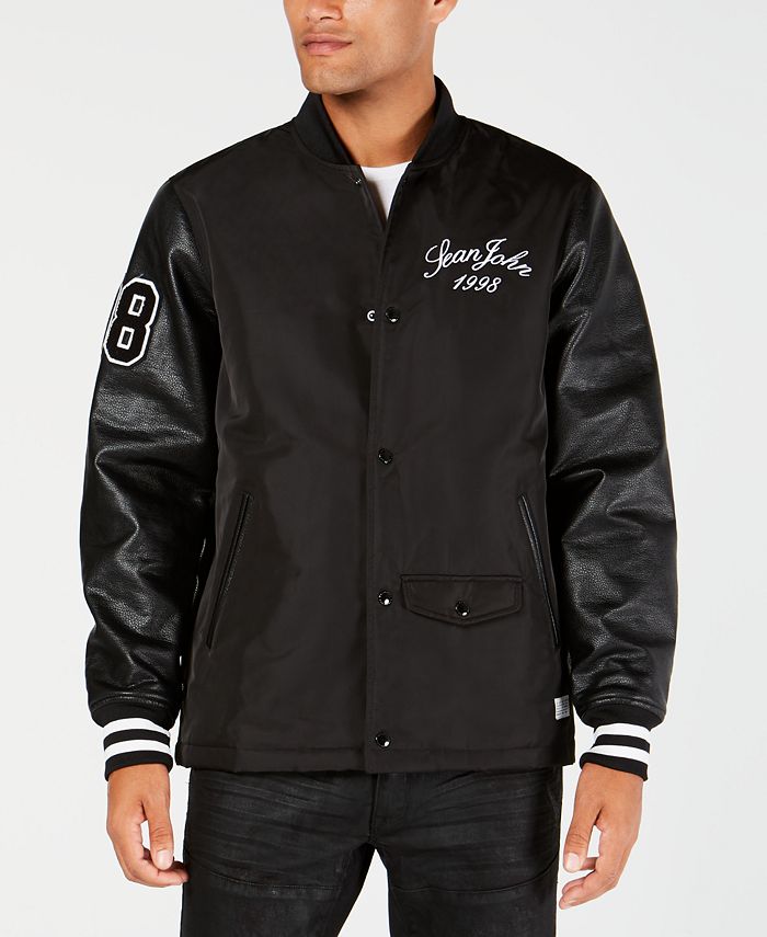 Sean John Men's Classic Fit Varsity Bomber Jacket Macy's