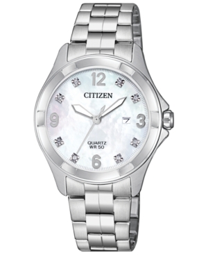 image of Citizen Women-s Quartz Stainless Steel Bracelet Watch 32mm