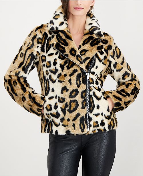 Inc Leopard Print Faux Fur Coat Created For Macy S