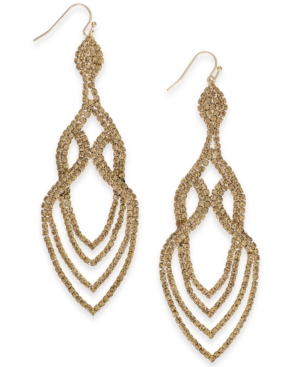 image of Thalia Sodi Crystal Point Drop Earrings, Created for Macy-s
