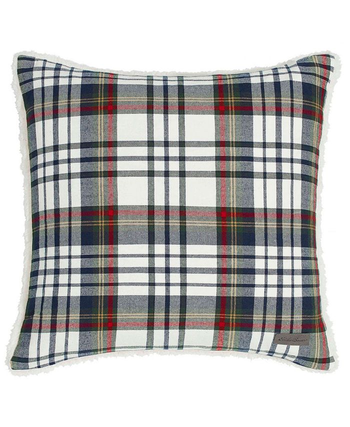 Eddie Bauer Anderson Plaid Cadet Blue Square Pillow Macy's