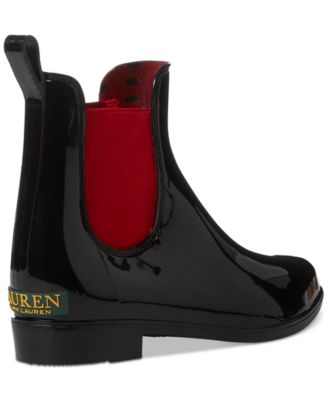 ralph lauren tally rain boots black