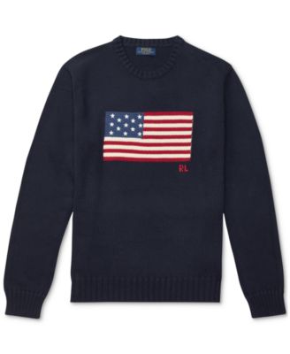Polo Ralph Lauren Men's Big & Tall Flag Cotton Sweater