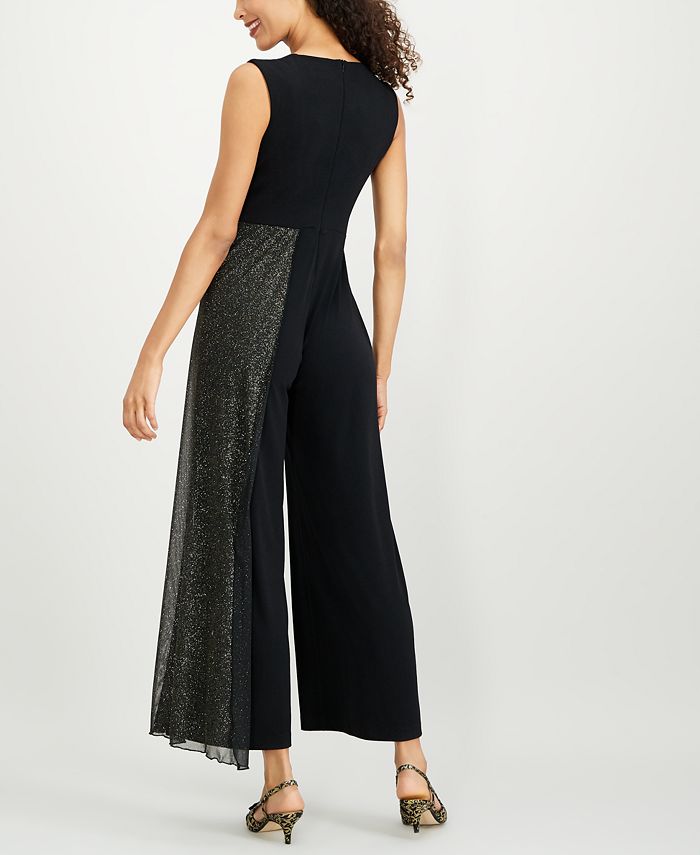 Connected Petite Metallic-Embellished Sleeveless Jumpsuit & Reviews ...