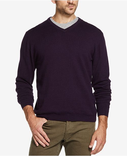 Weatherproof Vintage Men's Cotton Cashmere VNeck Sweater & Reviews