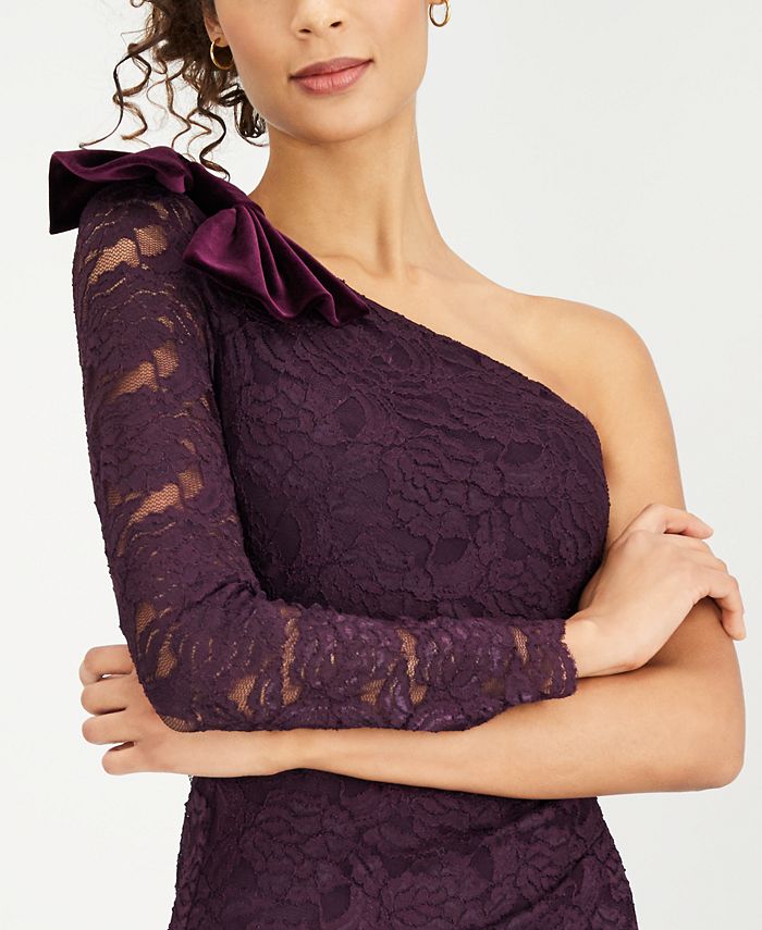 Jessica Howard OneShoulder Lace Dress Macy's
