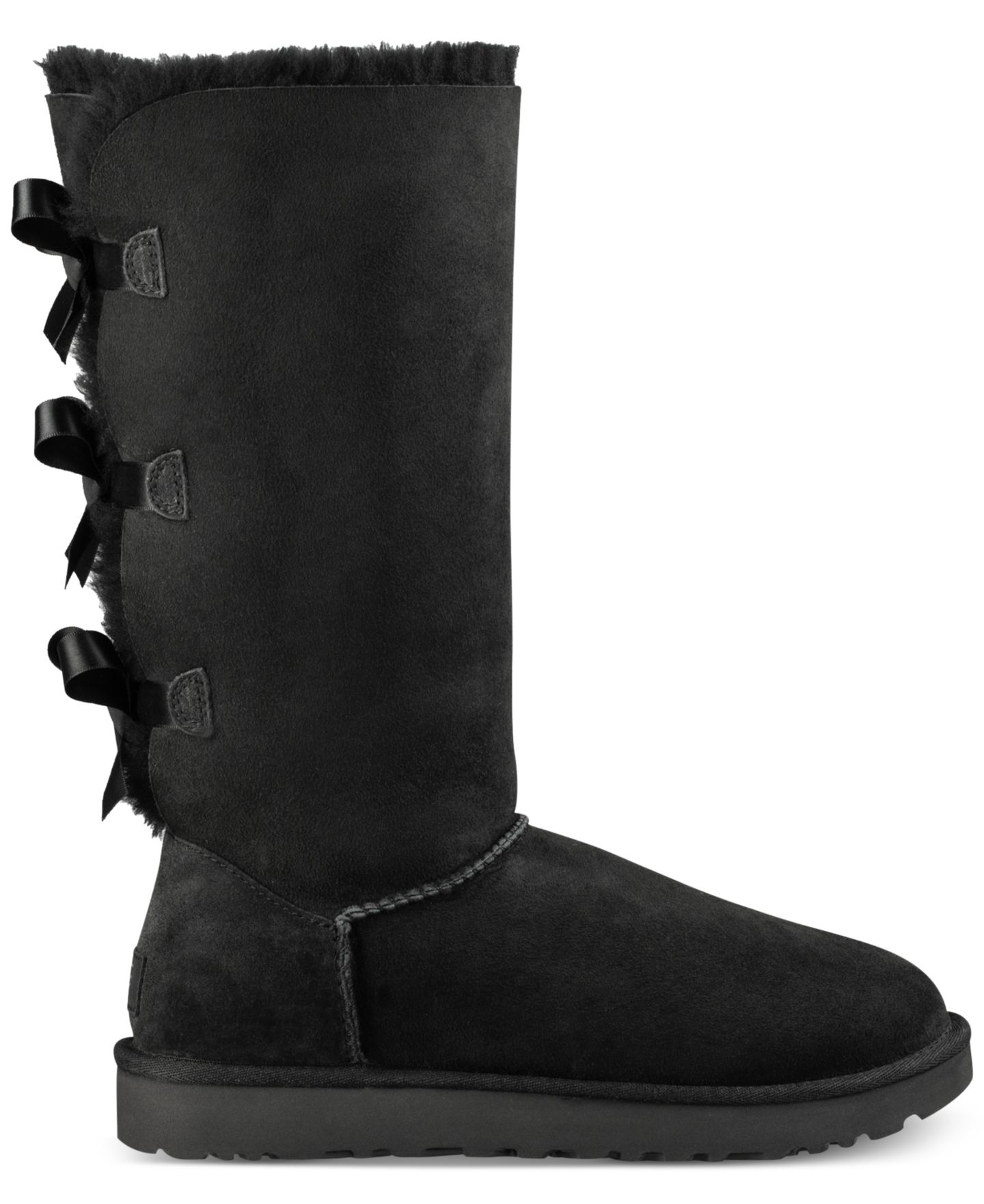 Женские ботинки UGG® Bailey Bow Tall II, цвет: Чёрный — фото 2