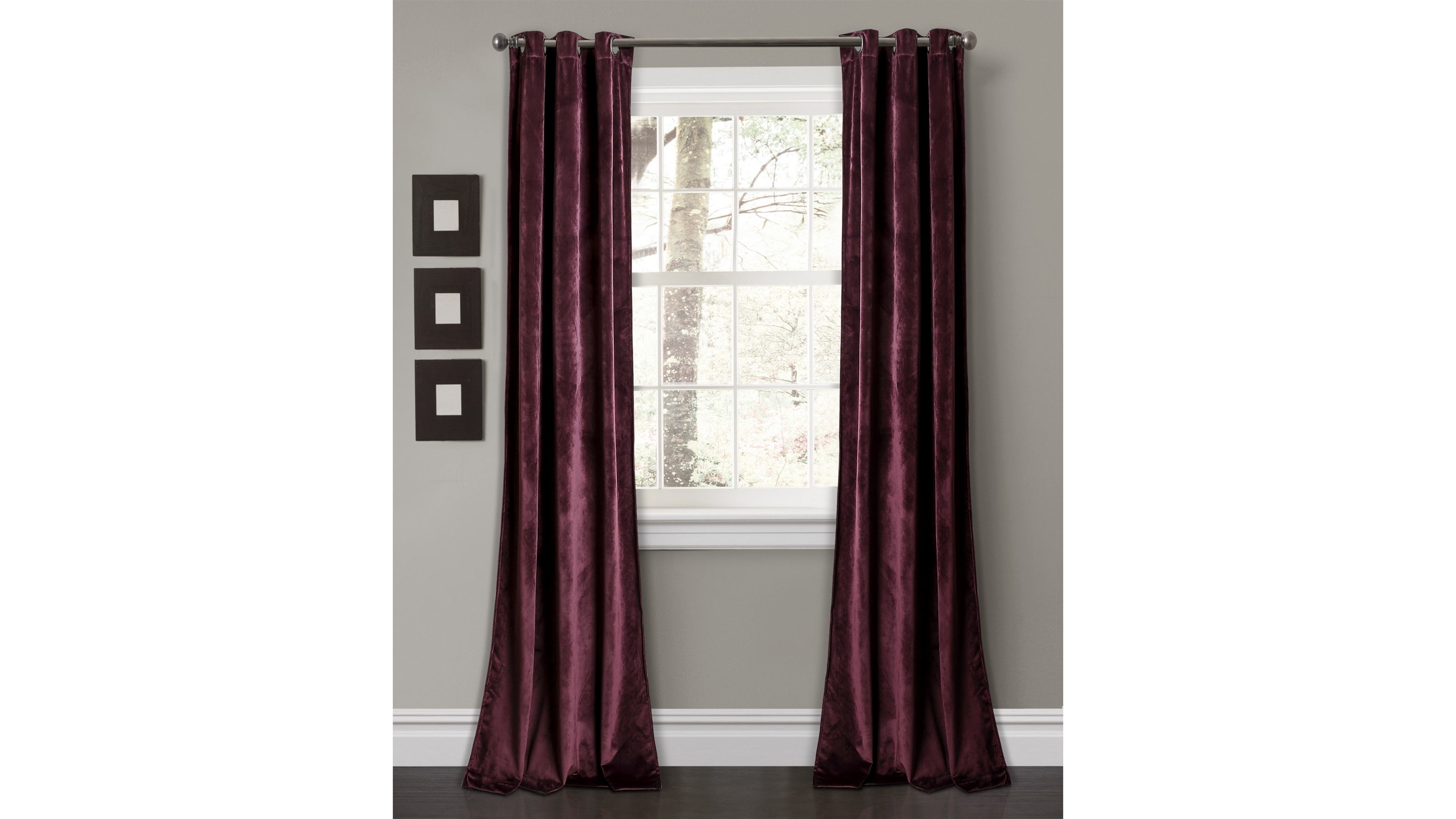 Prima Velvet 38" x 84" Curtain Set