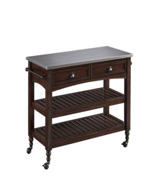Home Styles - Country Comfort Kitchen Cart w/ Stainless Steel Top