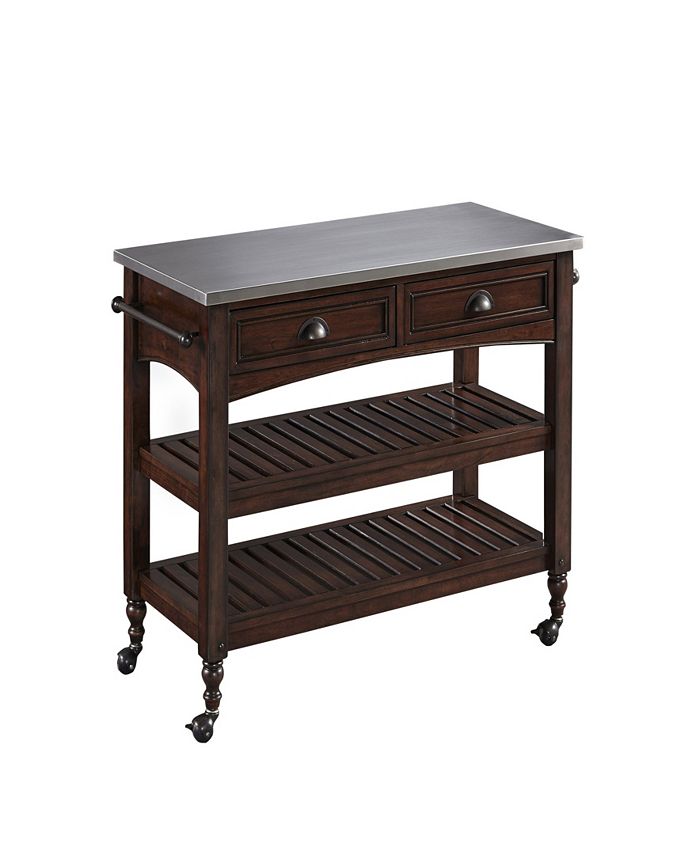 Home Styles Country Comfort Kitchen Cart with Stainless Steel Top Macy's