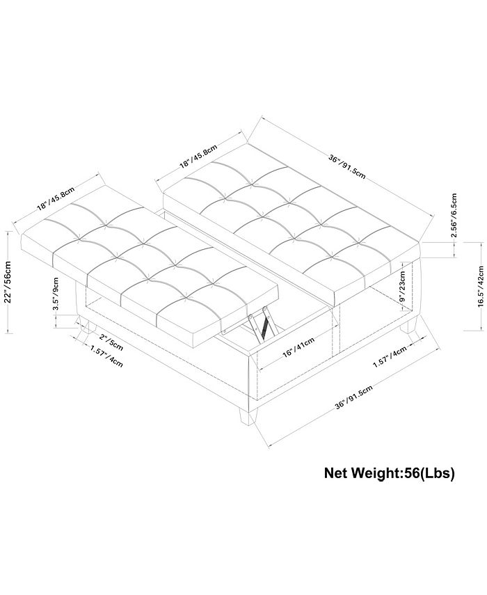 Simpli Home Harrison Table/Ottoman Set Macy's