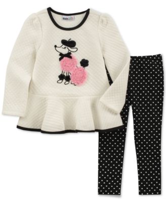 2 Piece Poodle Hearts Long Tee Pajama Set - Toy Poodle 2 Piece Poodle Hearts Long Tee Pajama Set - Toy Poodle