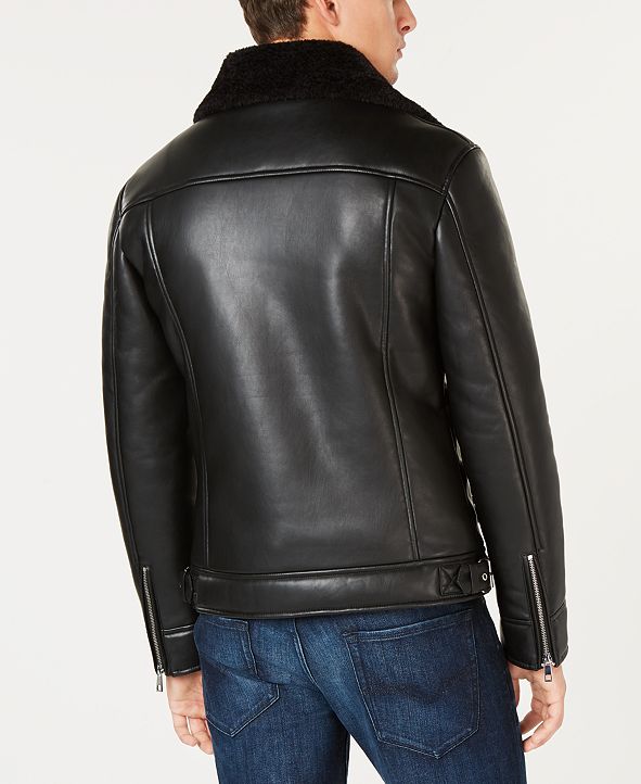 GUESS Asymetrical Faux Leather Jacket, Created for Macy's ... (591 x 722 Pixel)