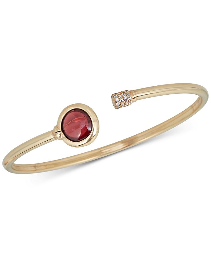 Macy s Garnet 2 ct. t.w. and Diamond 1 5 ct. t.w. Bangle