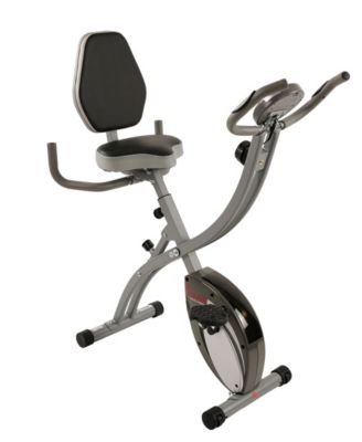 Sunny Health & Fitness - Folding Magnetic Semi Recumbent Upright Bike, Comfort Xl With High Weight Capacity And Pulse Rate Monitoring