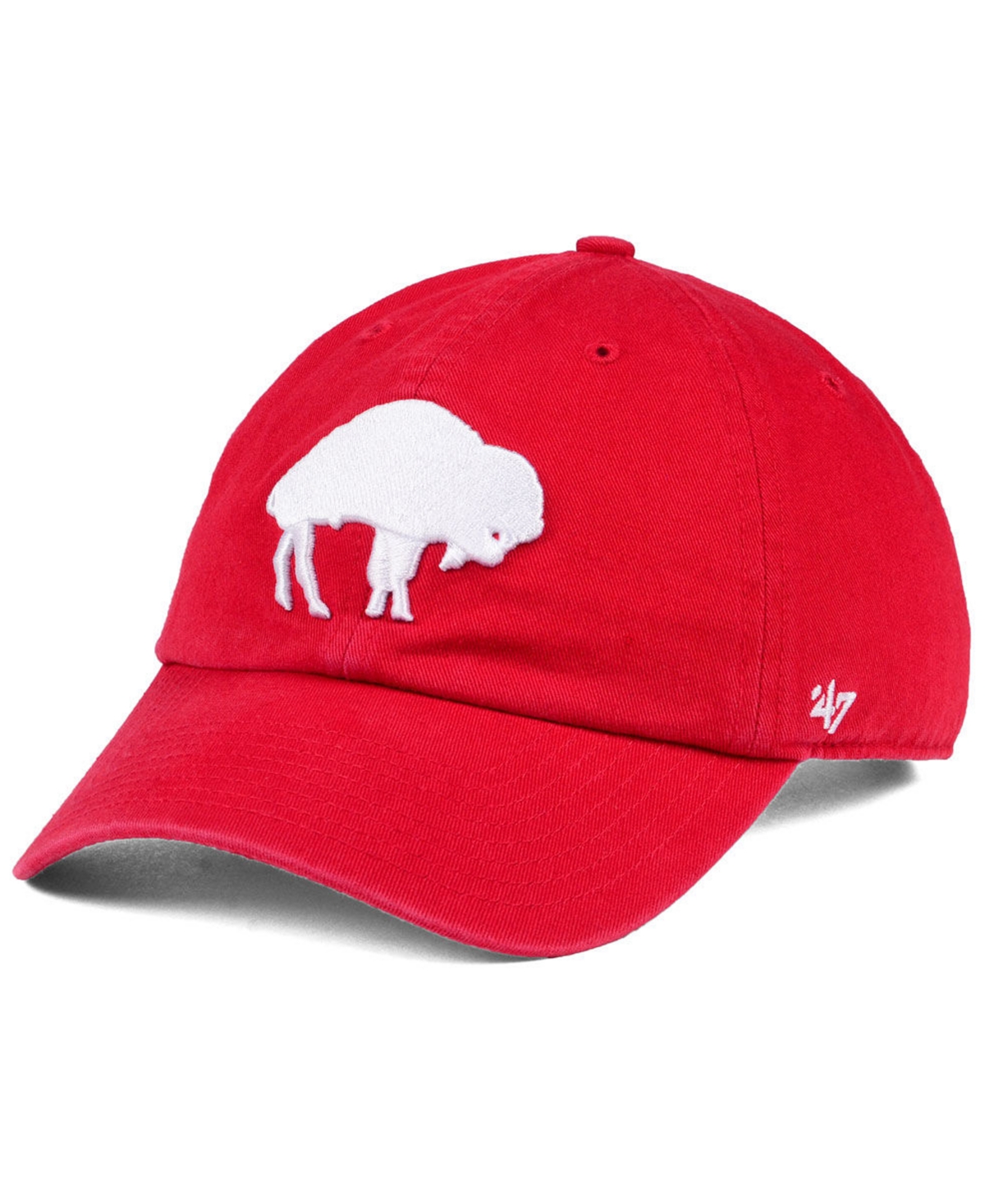 47 Brand Buffalo Bills Clean Up Strapback Cap In Red,white