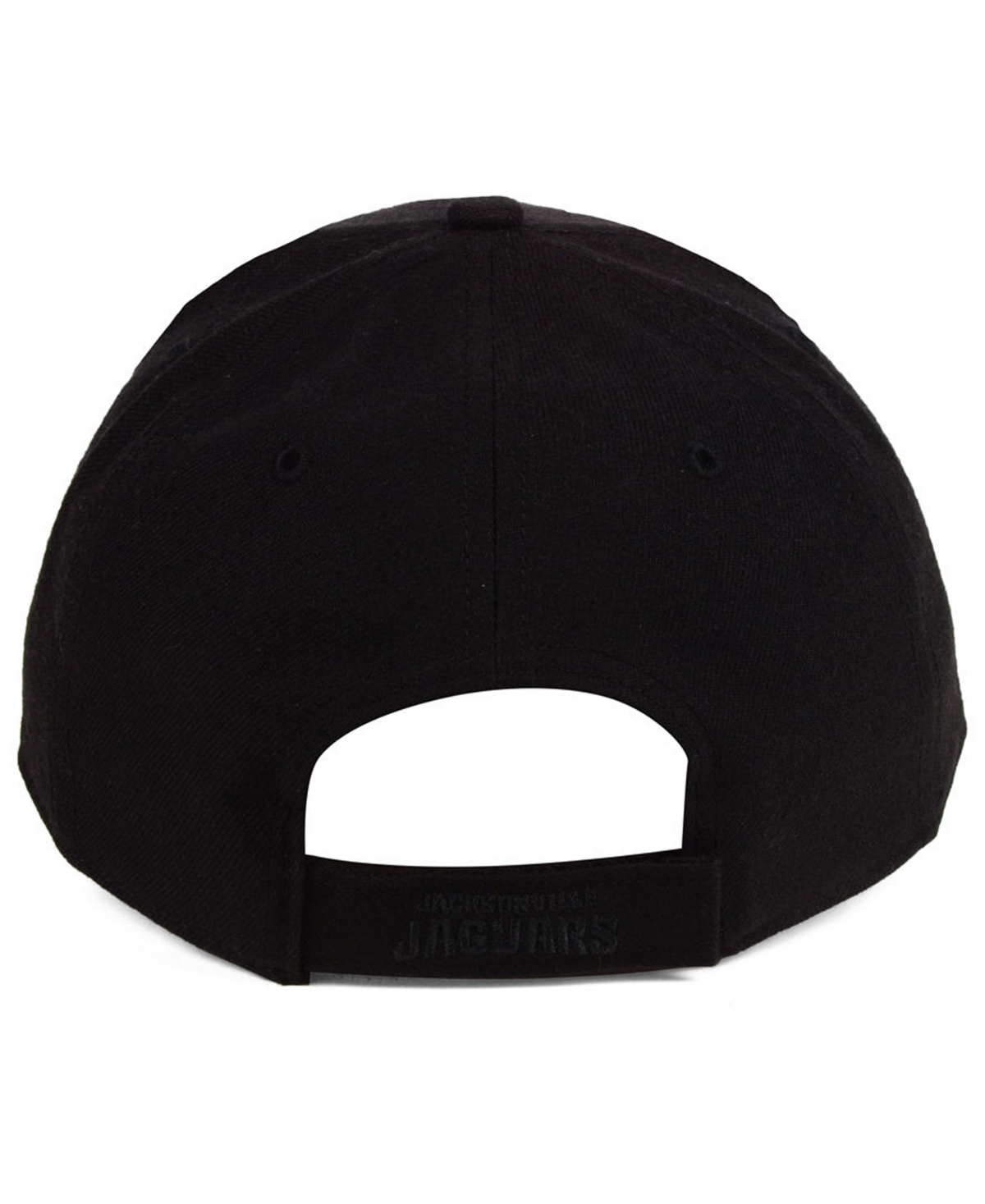 47 Brand Jacksonville Jaguars Black & Black Mvp Strapback Cap In Black,black