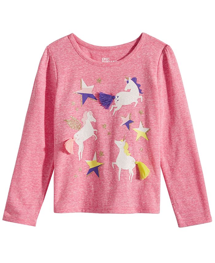 Epic Threads Toddler Girls Unicorn-Print T-Shirt, Created for Macy's ...