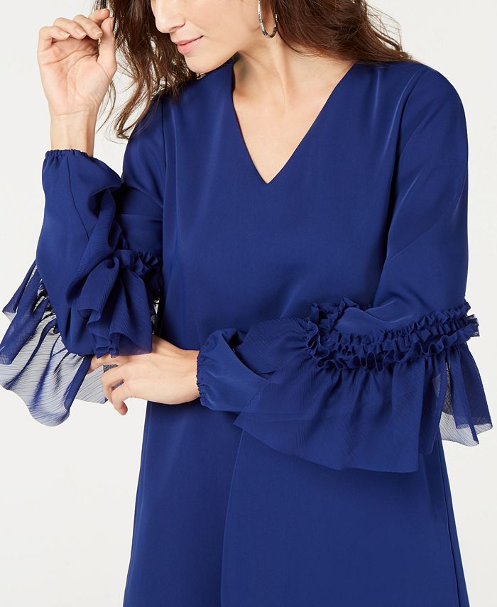 Alfani A-Line Dress with Statement Sleeves, Created for Macy's - Macy's