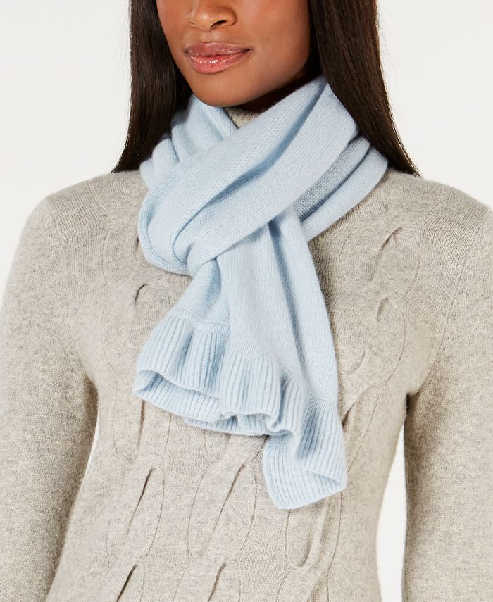 Charter Club Ruffled Cashmere Scarf, Created for Macy's Macy's