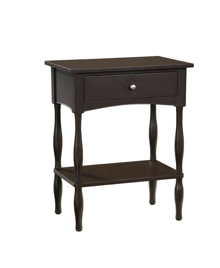 Alaterre Furniture Shaker Cottage End Table, Chocolate Macy's