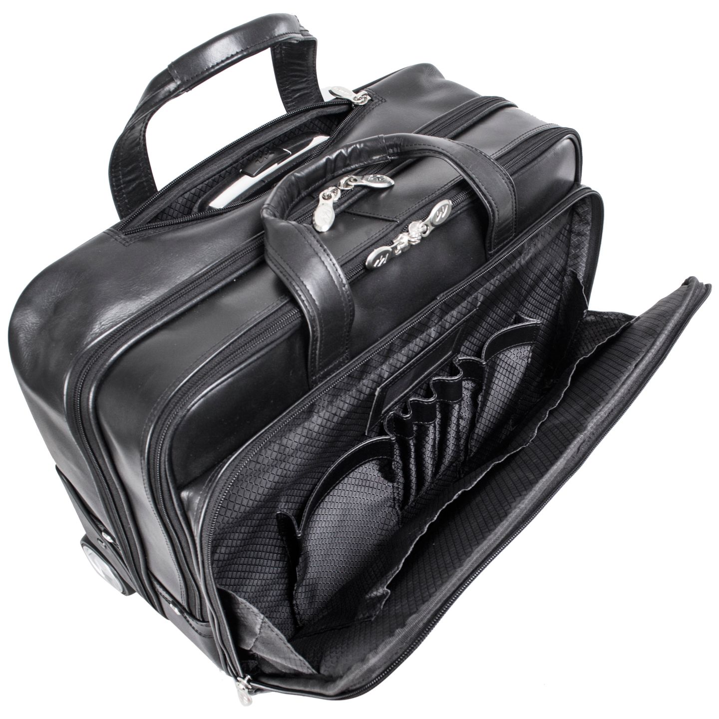 Сумка McKlein Bowery 15" Wheeled Laptop Briefcase, цвет: Чёрный — фото 11